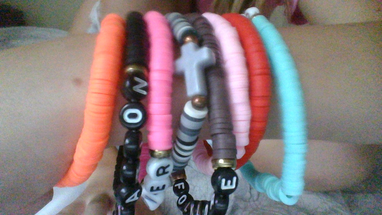 Clay bead bracelets
